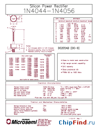 Datasheet 1N1662 manufacturer Microsemi
